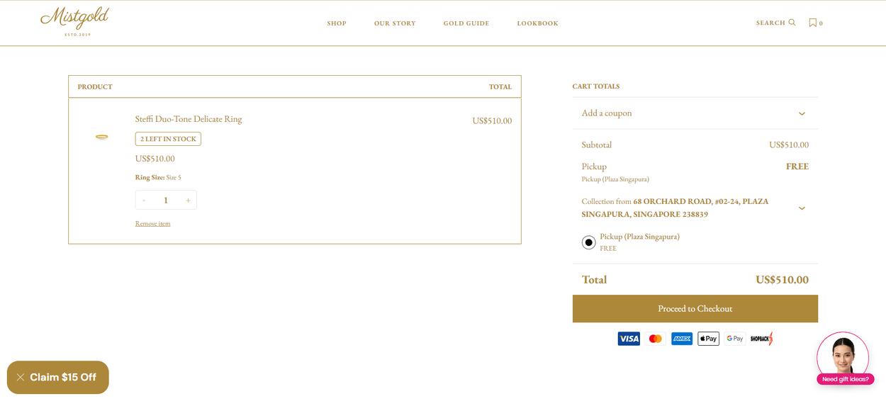 Mistgold — Mg Web Cart